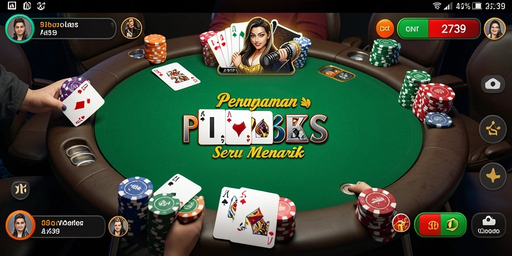 Tampilan screenshot 2739 menampilkan gameplay seru permainan Poker.