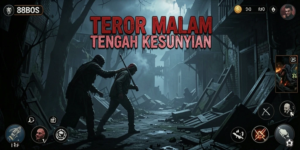 Screenshot gameplay 88BOS yang menegangkan dan menyeramkan.