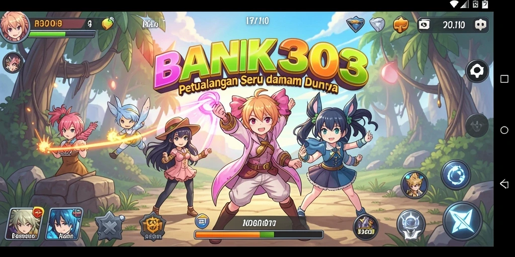 Tangkapan layar menampilkan aksi menarik dalam game Anime BANK303.