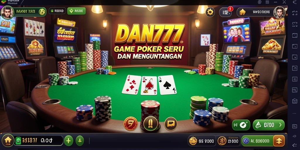 Tampilan gameplay Poker yang menarik di DAN777.