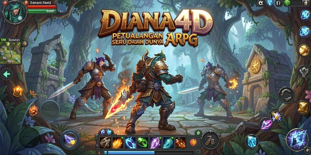Tampilan menarik dari gameplay ARPG DIANA4D yang penuh aksi.