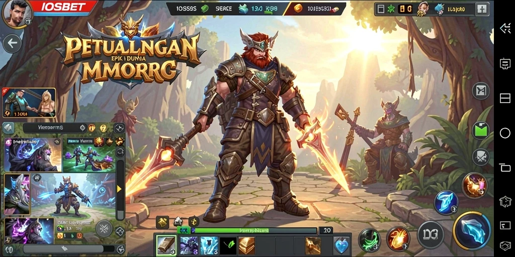 Tampilan menarik dari gameplay MMORPG IOSBET yang menegangkan.
