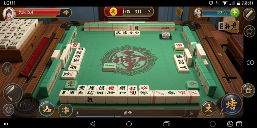 Screenshot gameplay LG111 yang menampilkan keseruan permainan Mahjong.
