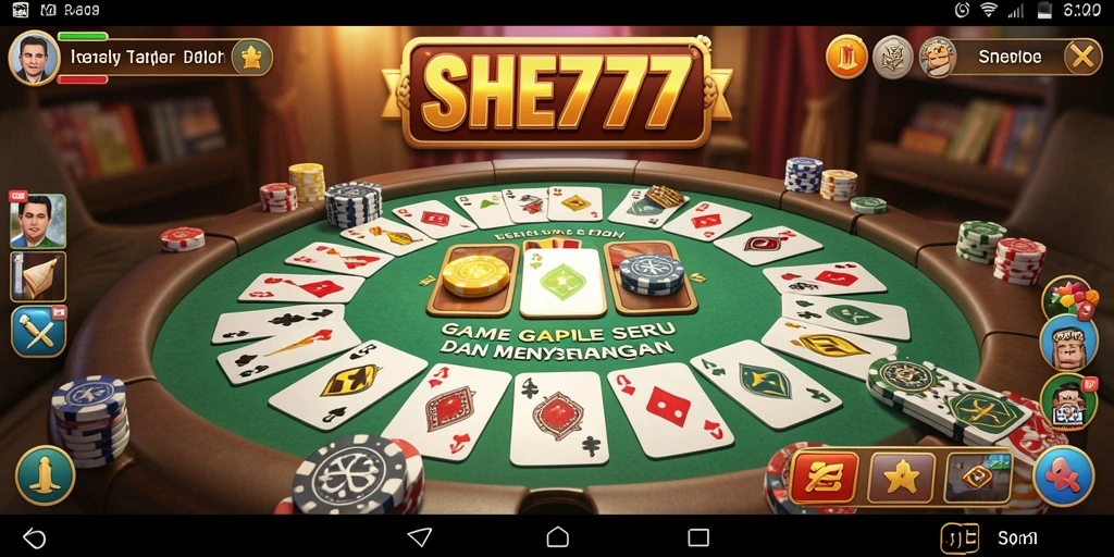 Tampilan gameplay Gaple yang seru dan mengasyikkan.