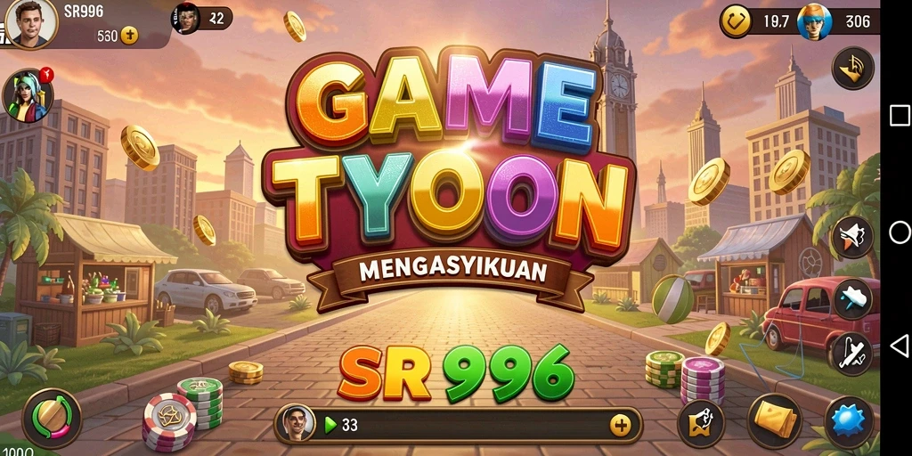 Screenshot SR996 yang menampilkan gameplay seru dan manajemen bisnis.