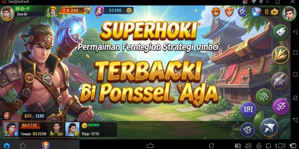 Screenshot utama SUPERHOKI menampilkan aksi pertempuran yang mendebarkan.