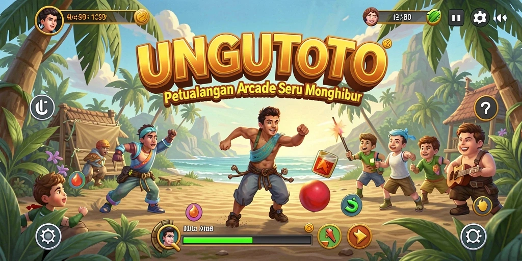Screenshot gameplay seru UNGUTOTO menampilkan aksi seru dan tantangan menarik.