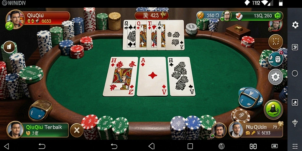 Screenshot gameplay QiuQiu WINIDN dengan grafis menawan.
