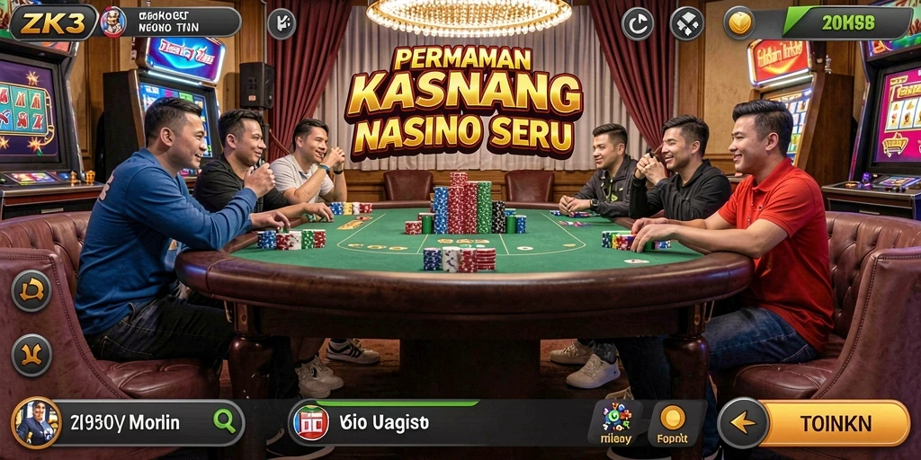 Gameplay ZK3 menampilkan suasana Kasino yang mendebarkan.